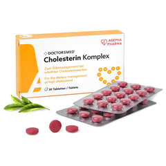 DOCTORSMED Cholesterol Complex bottle front with vegan tablets for daily wellness.