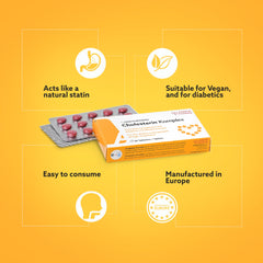 DOCTORSMED Cholesterol Complex tablets close-up shows easy-to-swallow design.