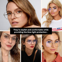 Dollger blue light blocking glasses frame side view highlighting durable alloy.