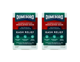Domeboro Burow's Solution powder packet for rash relief and drying effect.