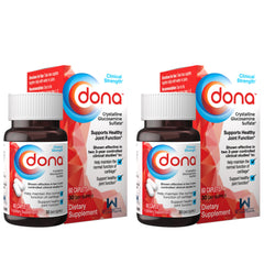 Dona Crystalline Glucosamine Sulfate bottle supports joint health for daily activity.