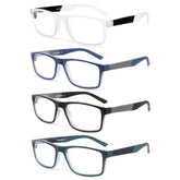 DONGDI 4-pack reading glasses with blue light filter for comfortable screen time