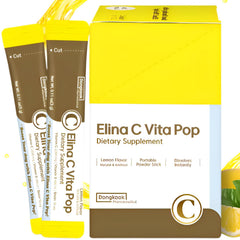 DONGKOOK Vita Pop lemon packets ready for on-the-go immune support.