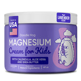 DOODLE HOG Magnesium Cream for Kids lavender bottle promotes calm bedtime routine