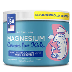 DOODLE HOG Magnesium Cream for Kids bottle, ideal for gentle bedtime application