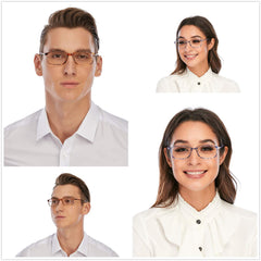 DOOViC blue light blocking lenses close-up show UV400 protection for comfortable screen time.