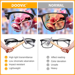 DOOViC spring hinge reading glasses for flexible, comfortable wear