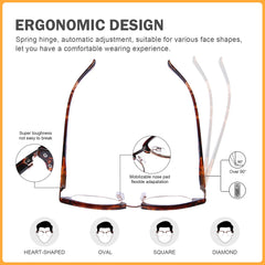 DOOViC 1.50 strength lenses for near tasks and clearer reading