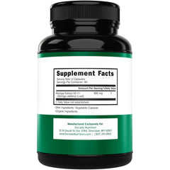Frasco de Dorado Nutrition Moringa con etiqueta orgánica.