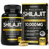 Dorado Nutrition Shilajit capsules bottle promotes daily energy and overall wellness.