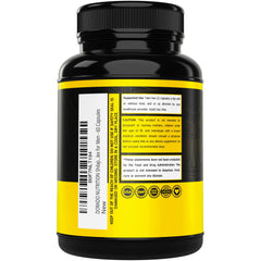 Label detail of Dorado Nutrition Shilajit Complex showing sea moss and ashvagandha ingredients for vitality.