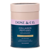 DOSE & CO. Pure Collagen bottle on counter for daily beauty routine