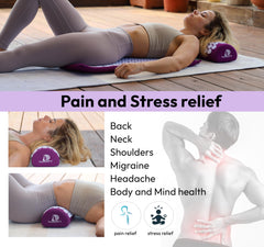 DoSensePro acupressure mat purple close-up spikes targeting neck and back.