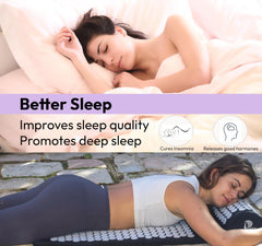 DoSensePro acupressure mat purple full set with pillow for tension relief.