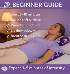 DoSensePro acupressure pillow purple close-up showing neck support.