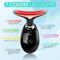Doset massager red-light panel emits a gentle glow during skincare sessions.