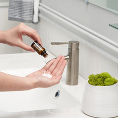 Copaiba-infused skincare product suggesting clear, smooth-looking skin.