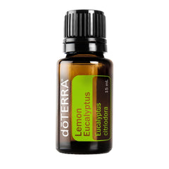 doTERRA Lemon Eucalyptus Oil bottle pour for cleansing surfaces and refreshing air