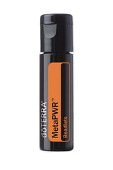 doTERRA MetaPWR Beadlets packaging, compact 125-beadlet set for travel and workouts.
