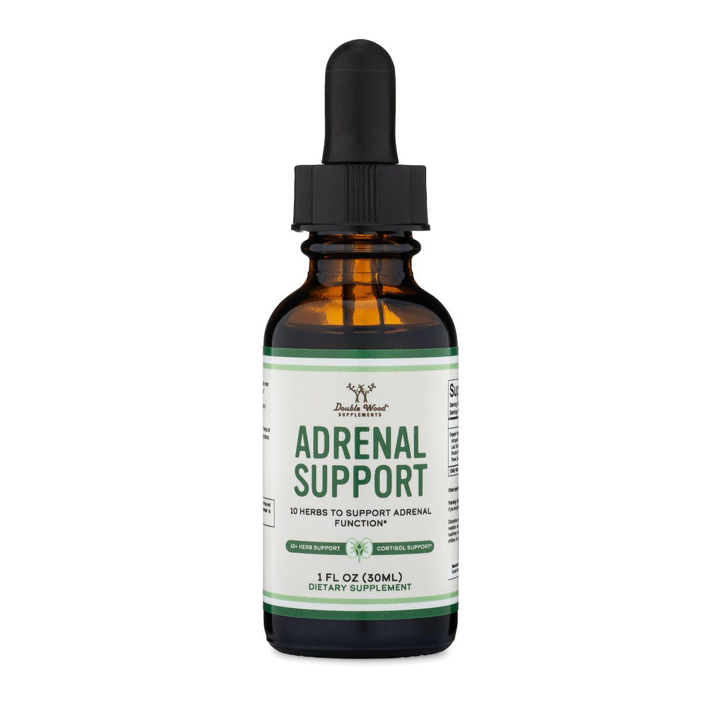 Double Wood Adrenal Gotas: botella con gotero para apoyo diario