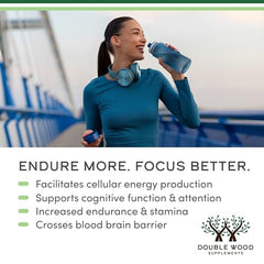 Double Wood Acetyl L-Carnitine bottle label highlights quality.