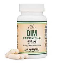 Double Wood DIM bottle on shelf highlighting estrogen balance support