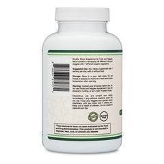 Double Wood Fruits and Veggies Daily Blend ingredients chart shows 49 fruits and vegetables.