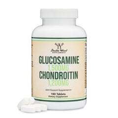 Double Wood Glucosamine Chondroitin Triple Strength bottle and the two-month supply supports convenient daily use