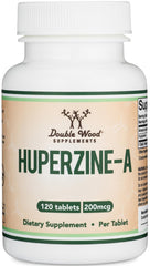 Double Wood Huperzine A 200mcg bottle front for focused study sessions.
