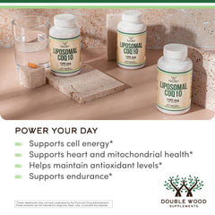 Illustration of liposomal delivery showing enhanced absorption for CoQ10.