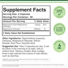 Double Wood Magnesium Chloride capsules highlighted for 1,000 mg per serving