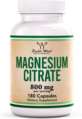 Double Wood Magnesium Citrate bottle front view, supporting occasional constipation comfort.