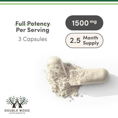 Double Wood Magnesium Taurate capsules ready for daily use.