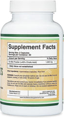 Double Wood Ox Bile capsules 500 mg each for convenient dosing.