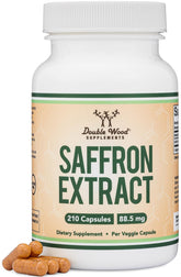 Double Wood Saffron supplement bottle for daily focus support.