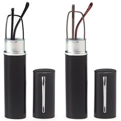 DOUBLETAKE reading glasses with slim pocket design and pen clip case for on-the-go reading