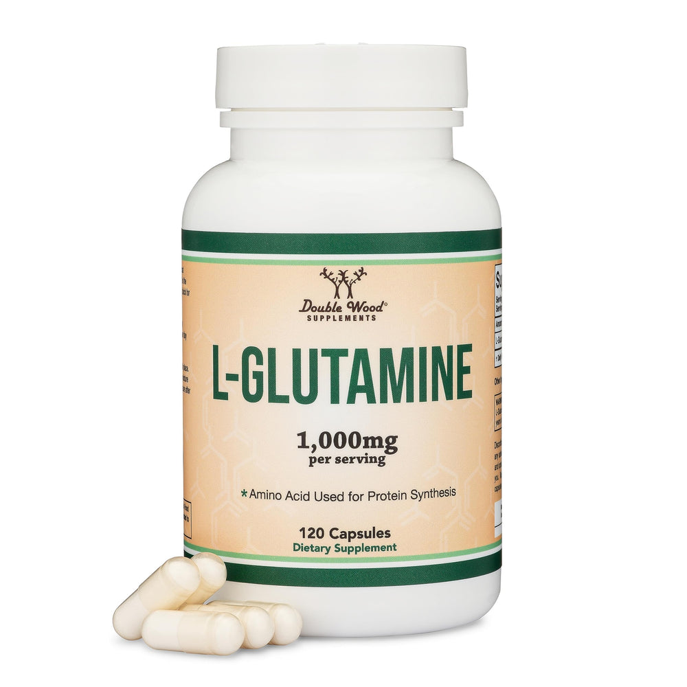 Double Wood Glutamina: bote-frente para soporte intestinal y rendimiento