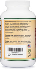 Etiqueta frontal Double Wood Remolacha, descubre ingredientes orgánicos confiables.