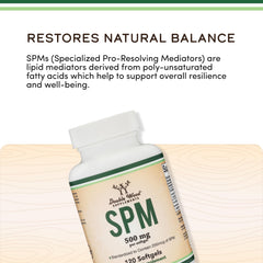 Double Wood SPM Max supplement facts panel confirms 250 mcg SPM content claim.
