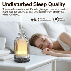 DOUDING ultrasonic diffuser emits a soft mist for room-filling fragrance.