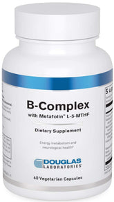 Douglas Laboratories B-Complex Metafolin bottle for daily energy support.