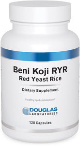 Douglas Laboratories Beni Koji Red Yeast Rice capsules for daily lipid metabolism support.