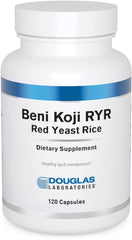 Douglas Laboratories Beni Koji Red Yeast Rice capsules for daily lipid metabolism support.