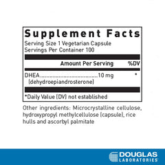 Douglas Laboratories DHEA 10 mg capsules micronized form promotes absorption
