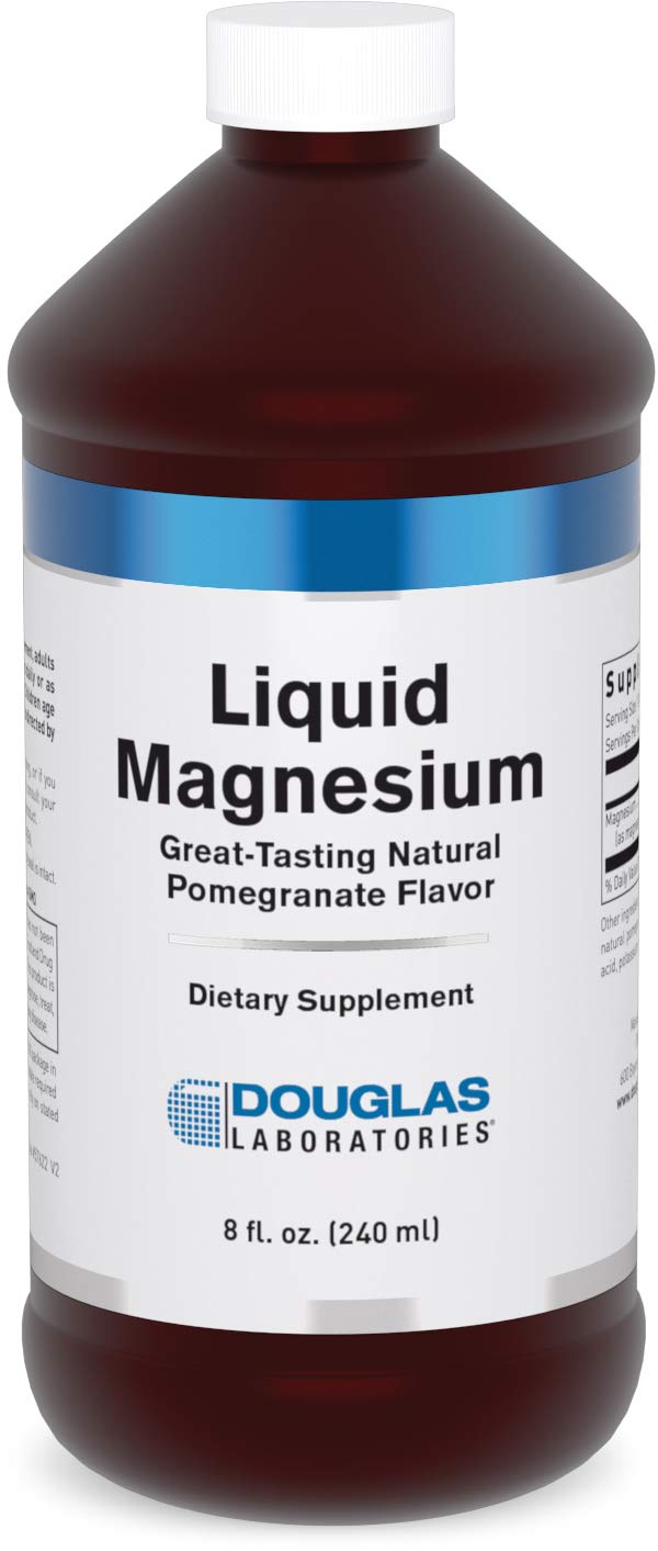 Douglas Laboratories Liquid Magnesium bottle with packaging for heart and bone support