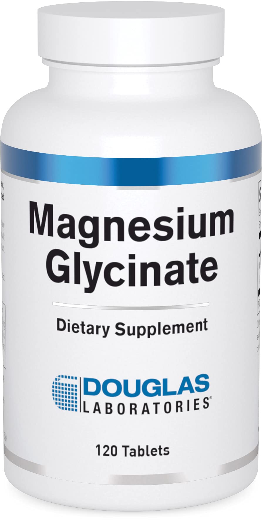 Douglas Laboratories Magnesium Glycinate bottle front emphasizes daily mineral support for heart and bone health.