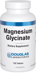 Douglas Laboratories Magnesium Glycinate bottle front emphasizes daily mineral support for heart and bone health.