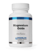 Douglas Laboratories Magnesium Oxide bottle showing seal for daily heart and bone support.