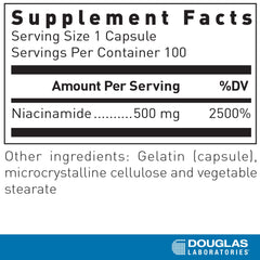 Niacinamide capsules ready to pour for daily Vitamin B3 support.