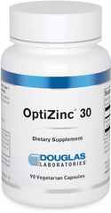 Douglas Laboratories Opti Zinc bottle for immune and skin health support.